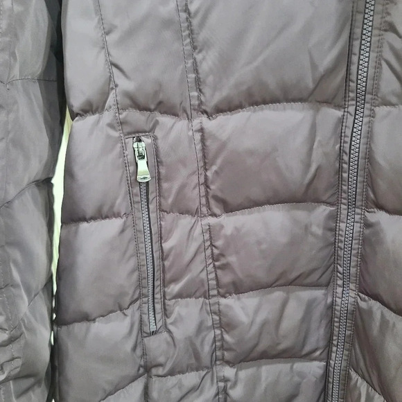 New Calvin Klein Women’s Small Faux fur Long puffer jacket hooded coat Gray - Picture 2 of 15